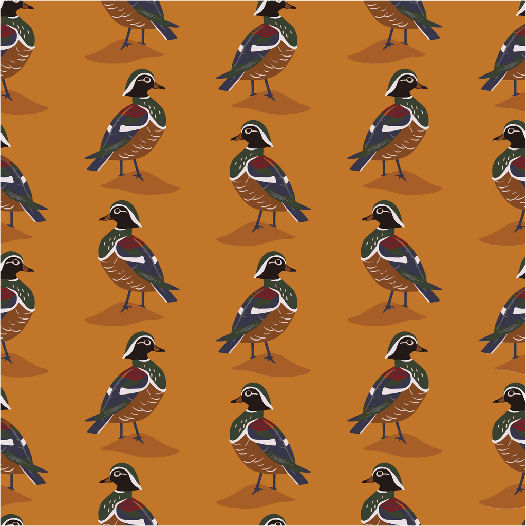 Seamless Wood Duck Pattern